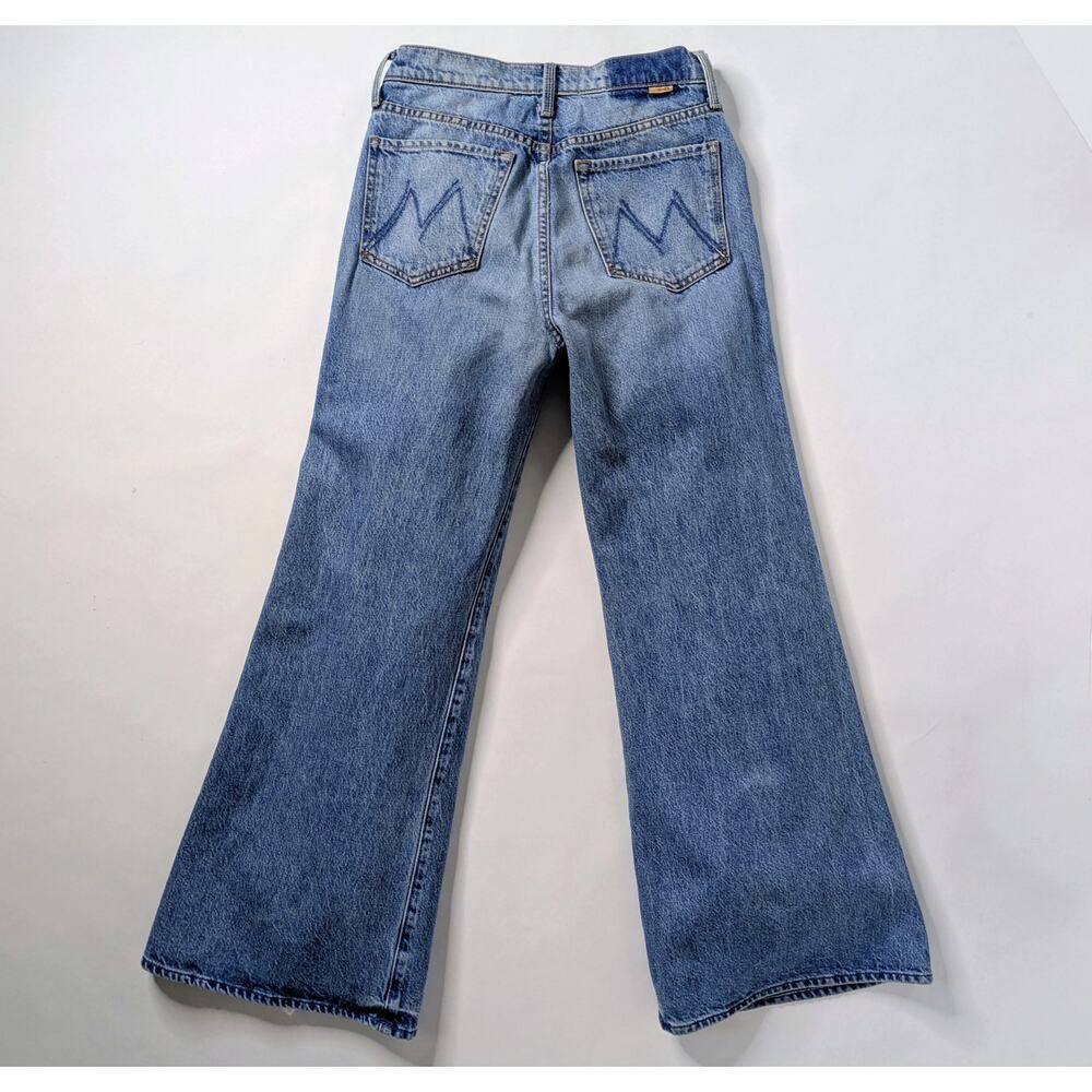 MOTHER Superior Tomcat Roller Jeans 26 Blue High Rise Wide Leg Button Fly Cotton - Picture 16 of 16
